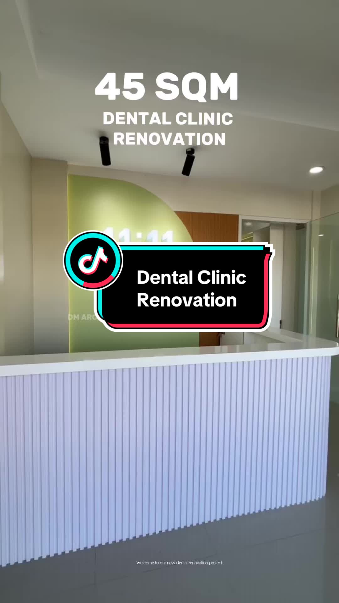 Renovated reception area of 11:11 Dental Care Clinic